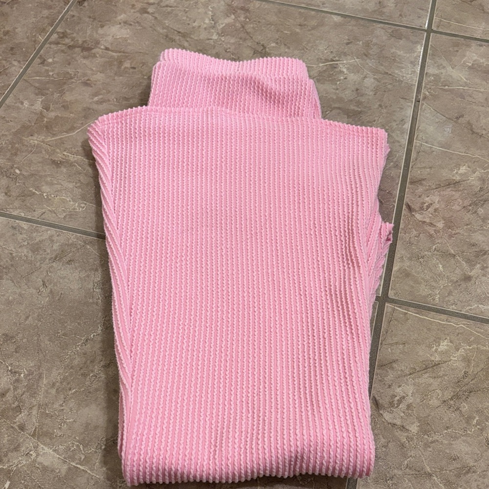 Papermoon Candy Pink Ribbed Flare Pants - Picture 4 of 4